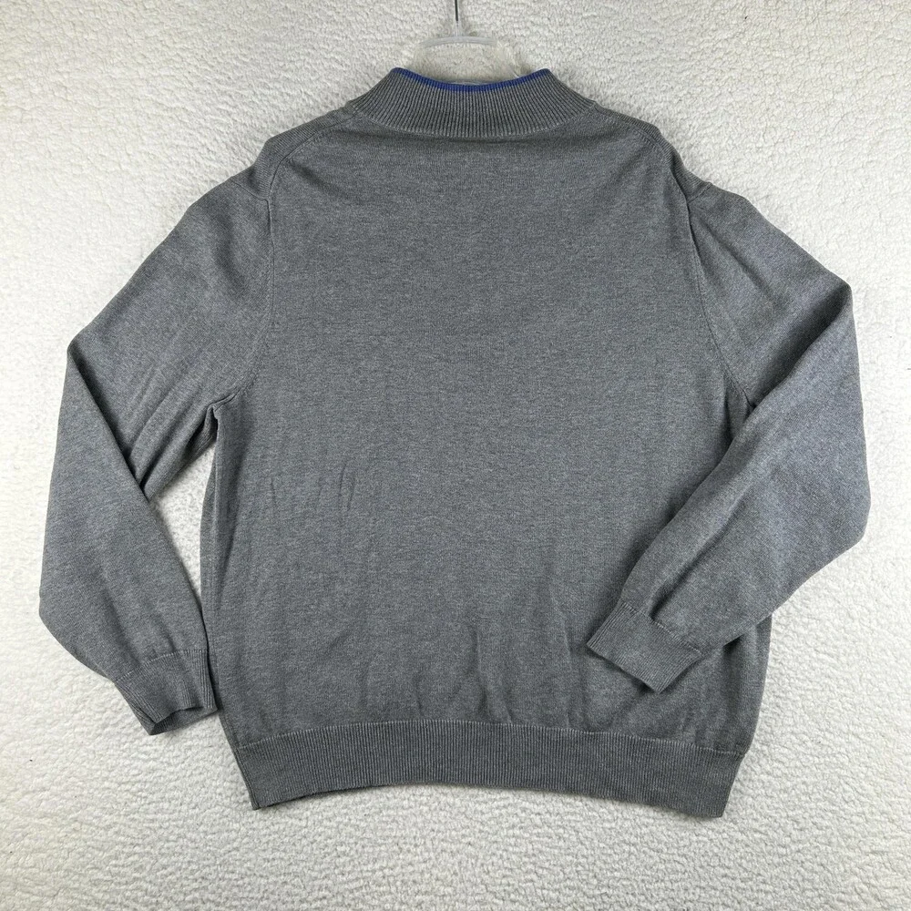 Vineyard Vines Sweater Mens XL Preppy 1/4 Zip Mock Neck Cotton Knit Pullover